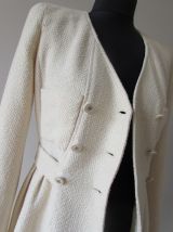 SUBLIME Manteau/Robe en tweed beige CHANEL VINTAGE