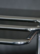 Tables gigognes structure chromée et plateaux verre fumé 197