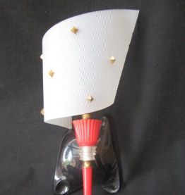 Paire APPLIQUES PLEXI Vtg POP Sconces 1950 Modern Mid Cent.