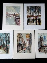 "Le Piéton de Paris" - 10 lithographies signées
