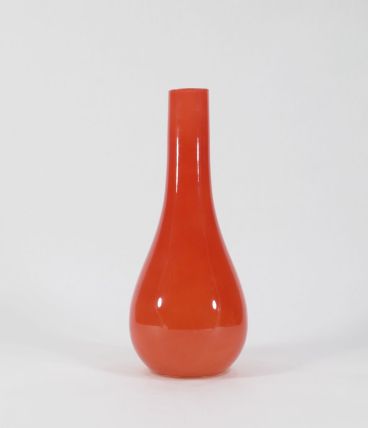 Vase en verre orange
