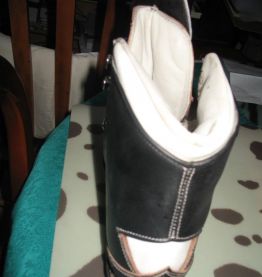 CHAUSSURES DE SKI DE FOND anciennes - VAL D'OR - cuir - vint