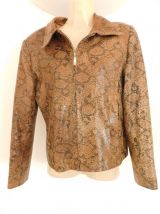 Blouson en cuir python 