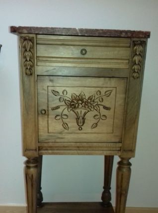 Chevet ou table d'appoint art déco avec marbre