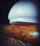 vintage abat jour opaline - globe verre rose- luminaire