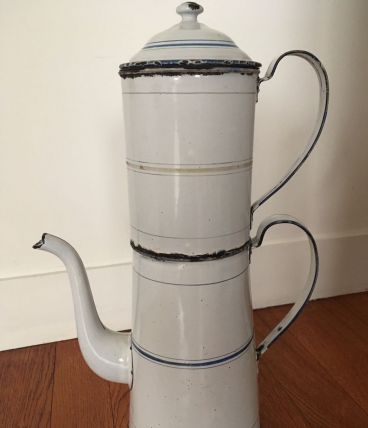Cafetière Ancienne Émaillée 2,5 Litres