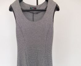 Robe droite chasuble pied de poule