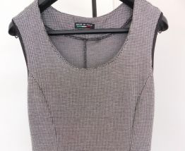Robe droite chasuble pied de poule