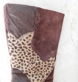 Bottes vintage daim marron
