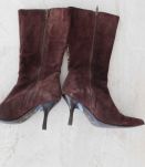 Bottes vintage daim marron