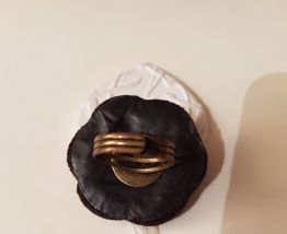 Bague en bouton taille 56 réglable 