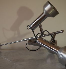 Suspension années 50 en métal chromé et alu