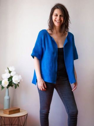 Gilet d'été en coton fait main léger style rétro