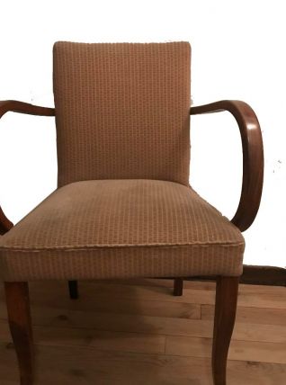 Fauteuil bridge damassé 