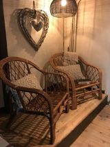 Fauteuil Rotin 1970