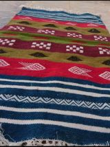 Tapis berbère multicolore fait à la main 