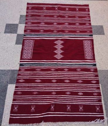 Tapis kilim berbère Bordeaux 240cm*135cm