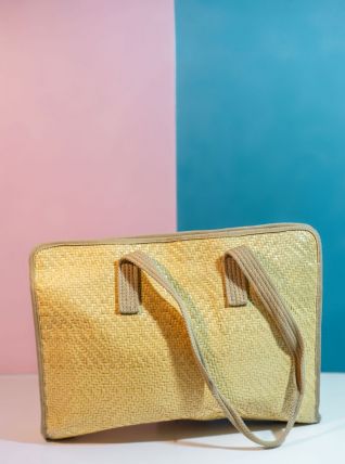 Superbe Sac paille Bally Vintage 