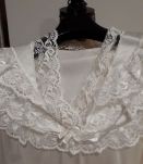 Ensemble chemise de nuit et déshabillé blanc vintage