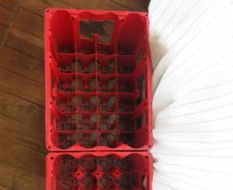 Lot de 2 caisses publicitaire Coca Cola rouge