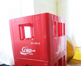 Lot de 2 caisses publicitaire Coca Cola rouge