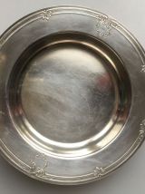 assiette et cuillère à bouillie en argent