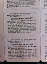 ANCIENNE PLANCHE DE 32 VIGNETTES GAUFREES DE"CHICORE MOKTA