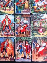 ANCIENNE PLANCHE DE 32 VIGNETTES GAUFREES DE"CHICORE MOKTA
