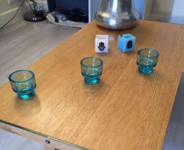Table Basse Elegance Habitat / Chêne + Verre