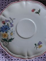 Lot de 4 assiettes à dessert faiencerie Digoin Sarreguemines