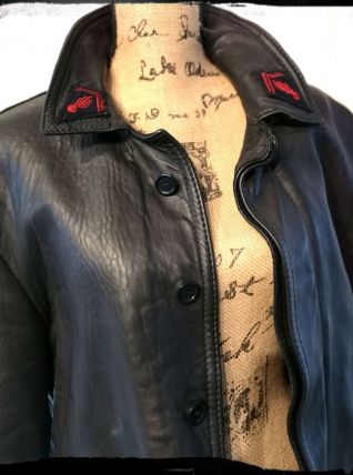 Blouson en cuir pompier