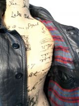 Blouson en cuir pompier