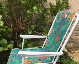 Paire de chaises pliantes vintage 
