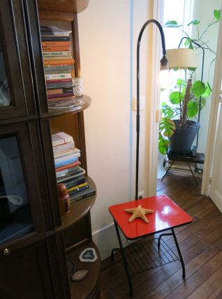 Lampadaire porte revue liseuse formica 60s 70s