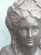 Chenets fonte Marianne au collier