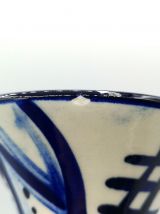 Vase en céramique bleu et blanc
