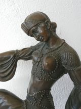 D'après Chiparus - Sculpture de danseuse exotique en bronze
