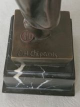 D'après Chiparus - Sculpture de danseuse exotique en bronze