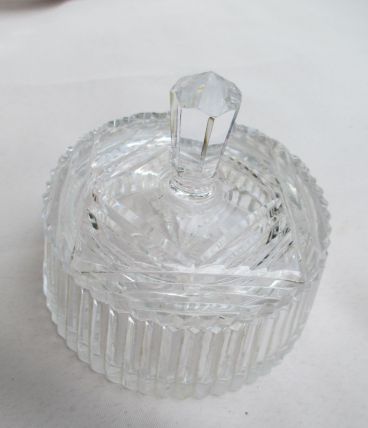 bonbonnière cristal marque TCHÉCOSLOVAQUIE