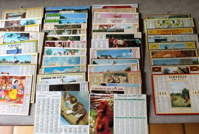  lot de 45 calendrier des postes PTT facteur
