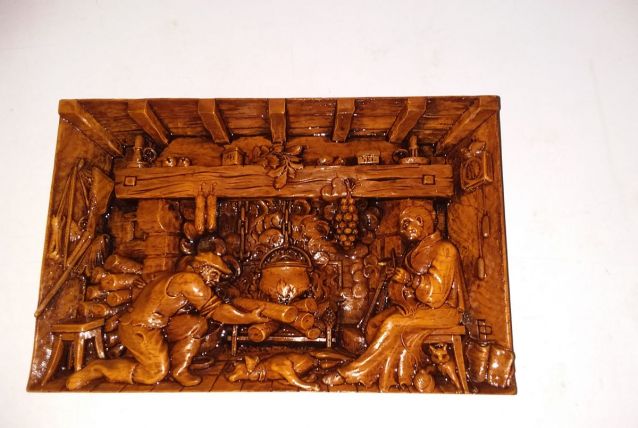 Tableau en bois en relief