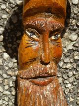 bougeoir ancien artisanal en bois
