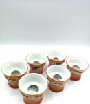 6 verres a saké en porcelaine