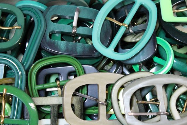 25 boucles verte de ceinture vintage