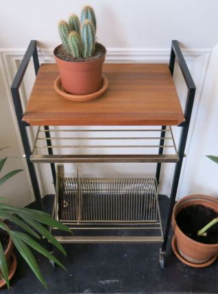 Petit meuble étagère vinyles TOMADO string 50s