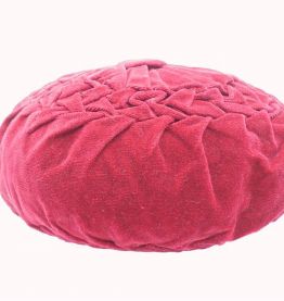 Coussin en velours plissé