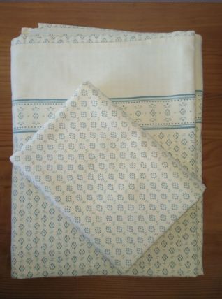 Anciennes parures de lit - Coton fin et résistant