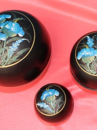 LOT BOITES À BIJOUX ASIATIQUE  EFFET POUPÉE RUSSE