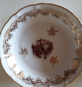 magnifique service  a dessert en porcelaine de chauvigny
