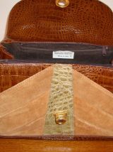 SAC A MAIN VINTAGE MARQUE GENUINE LEAYTHER EN CUIR     